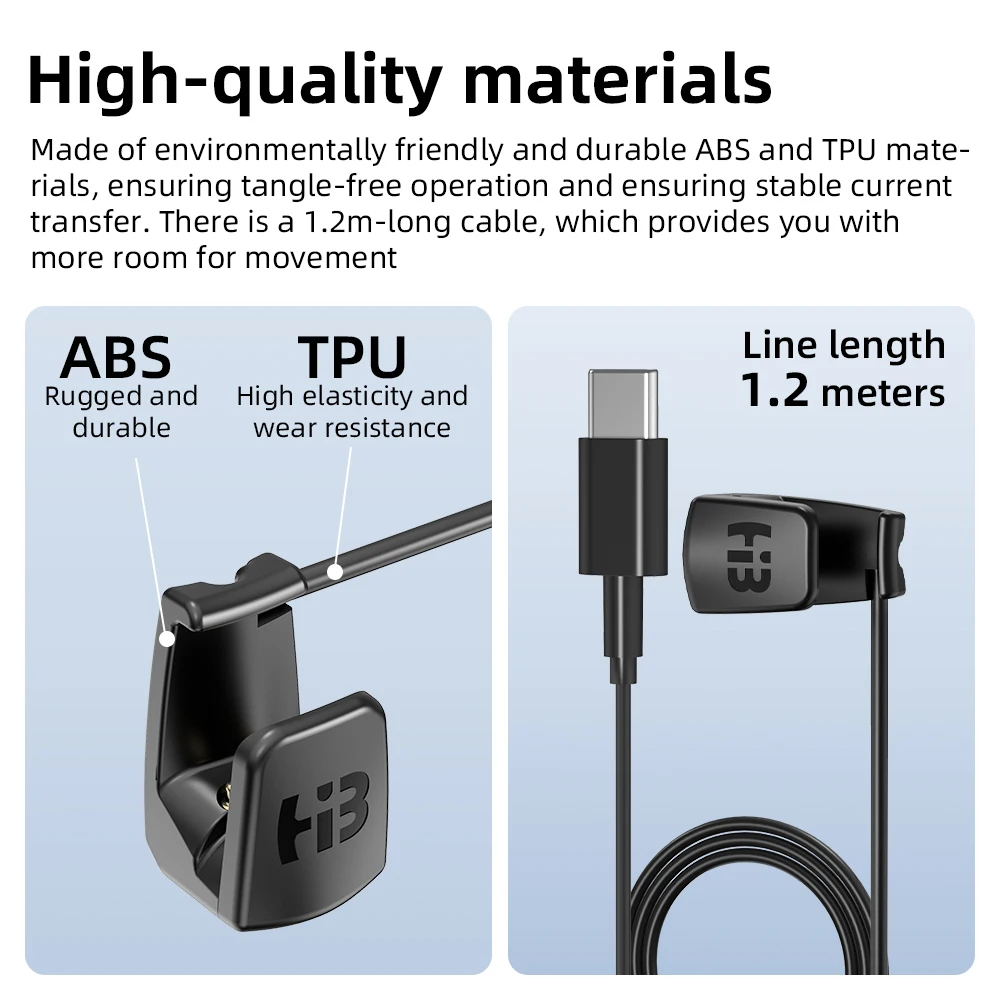 레이밴 메타 웨이파이어/스카일러/헤드라이너(GEN1 및 GEN2)용 HIBLOKS RW4006 RW4008 RW4012 휴대용 타입 C용 안경 충전 케이블