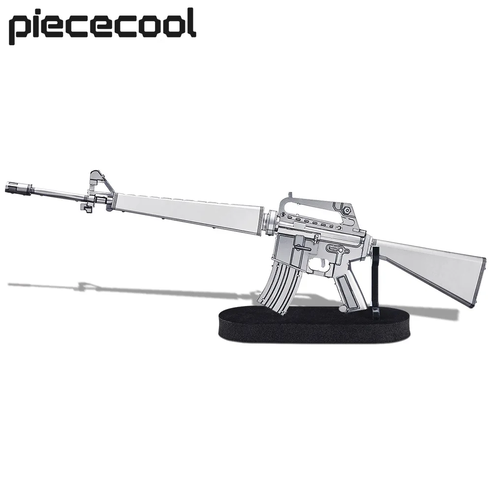 

Piececool 3D Metal Puzzles M16A1 Rifle Assembly Model Kits DIY Crafts Jigsaw Set for Adult Unique Gifts