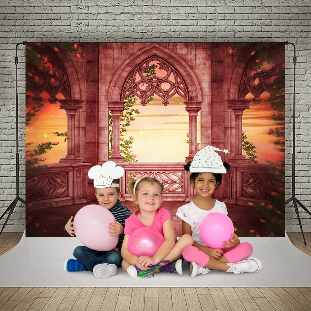 Fantasy Magic Gothic Style Door Photography Background for Children Portrait Photocall Vinyl Photographi Backdrop Photo Studio