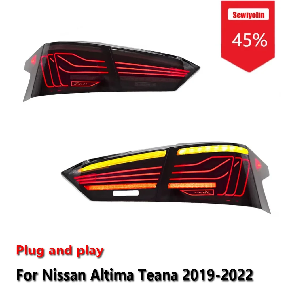 

Sewiyolin автомобильные светодиодные задние фонари в сборе для Nissan Altima Teana 2019-2022 авто противотуманные DRL тормозной сигнал поворота авто Plug and Play