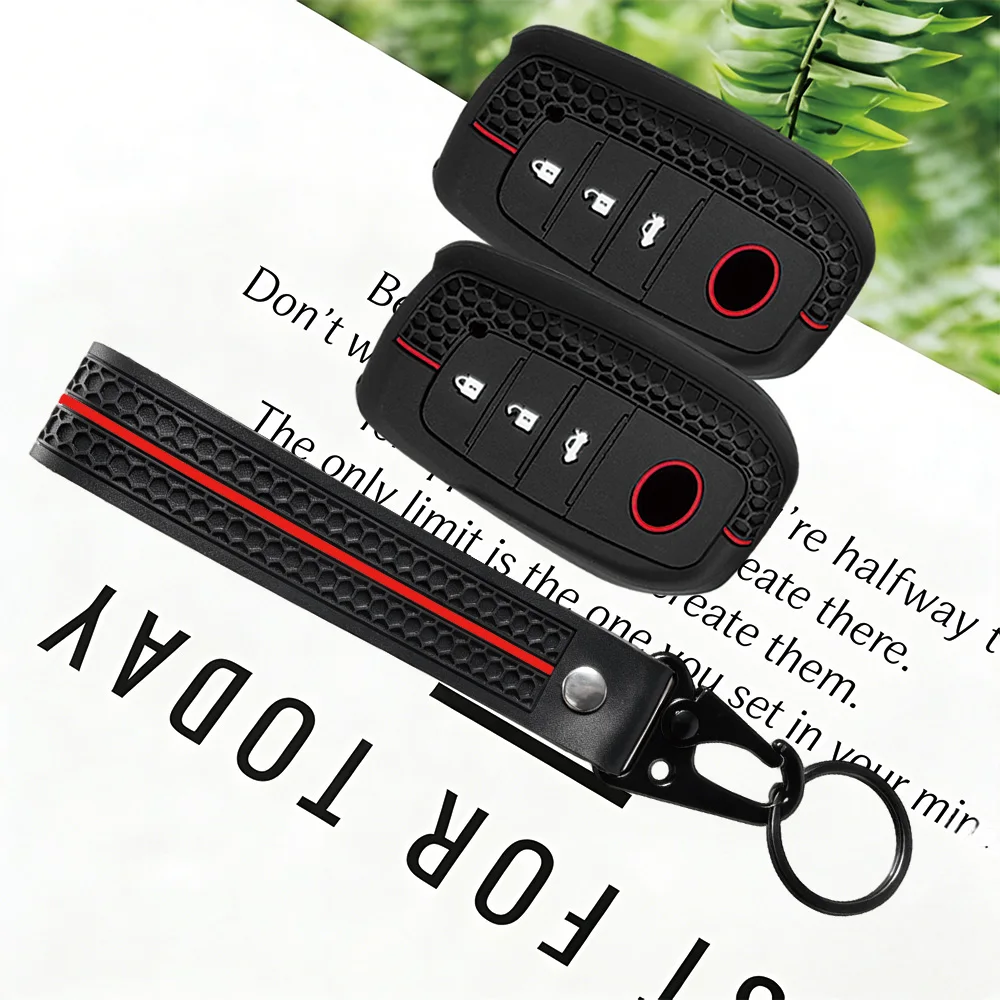 Keychain For Toyota Corolla Hatchback Cross Yaris Cross Prius Hilux Land Cruiser LC200 LC250 LC300 Silicone Car Key Case Cover - view 3