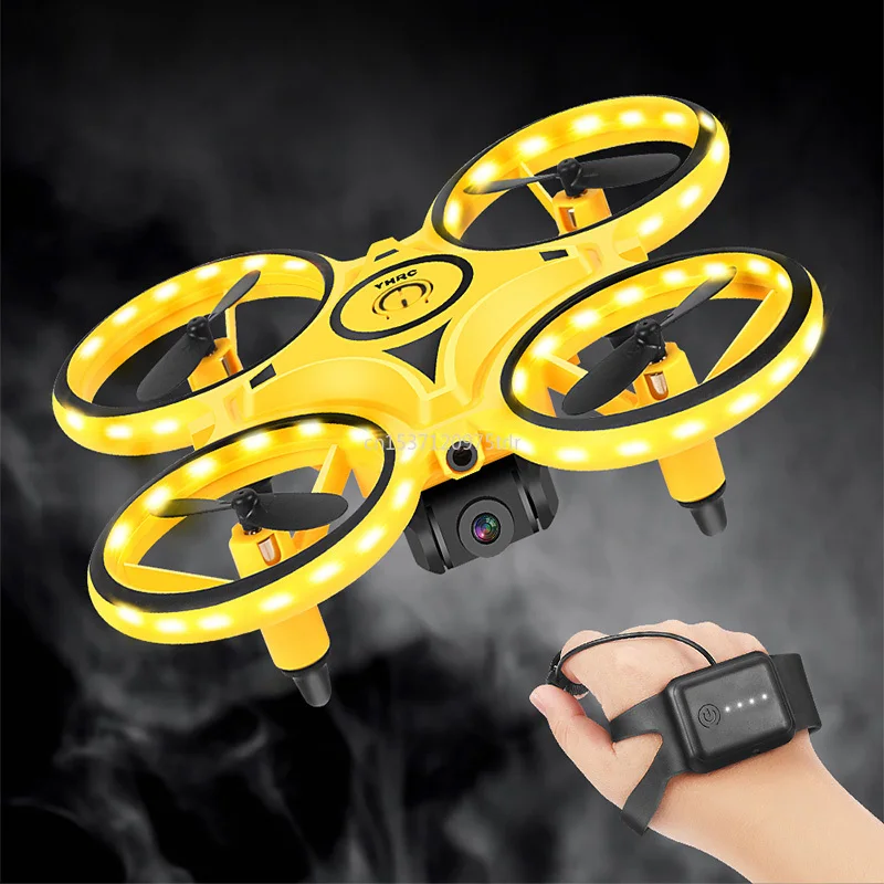 Mini Watch RC UFO Rrone Gesture Sensing Quadcopter Interactive Induction Helicopter Aircraft Altitude Hold Drone Toys for Boys