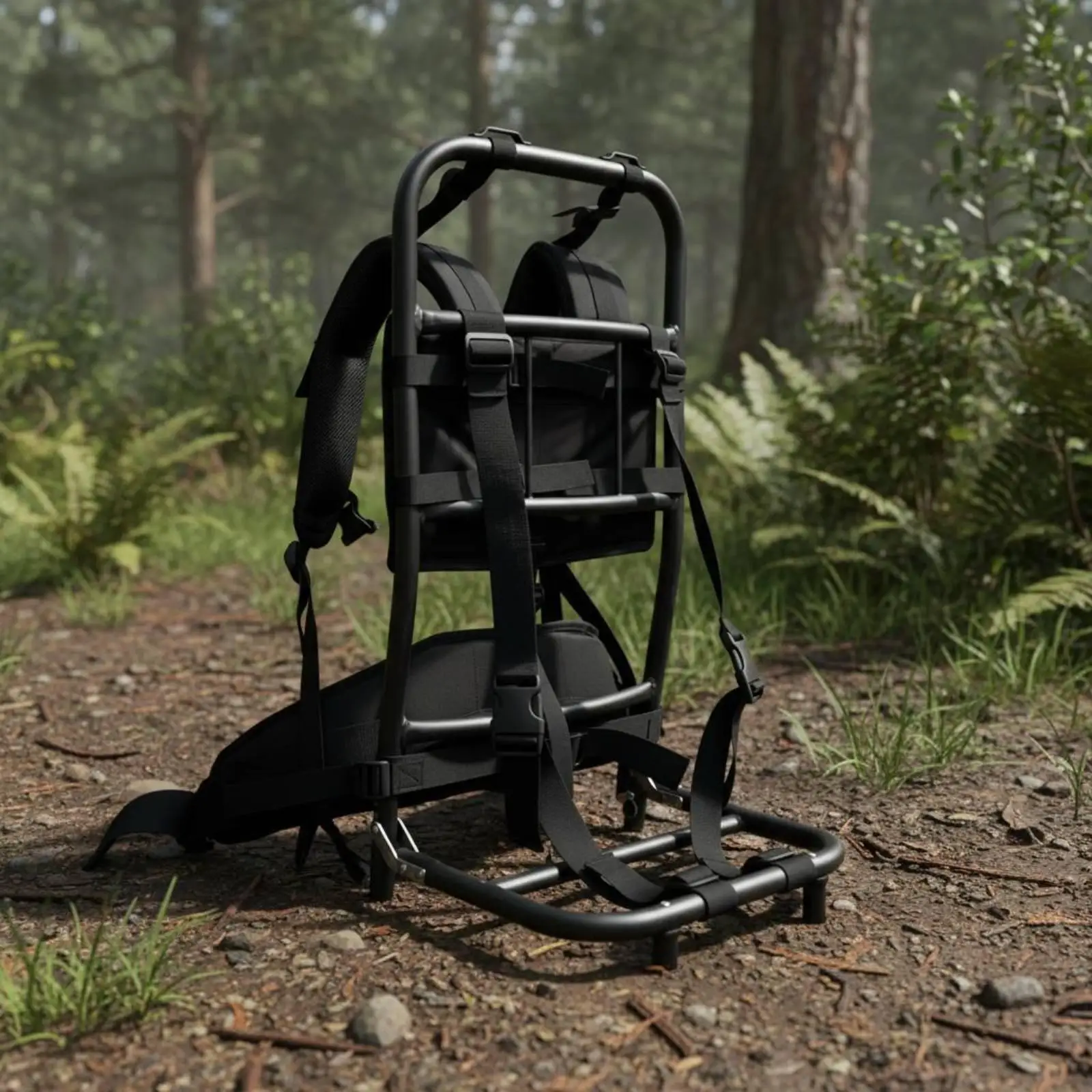 Portable Hiking Frame Aviation Aluminum Backpack Carrier Foldable Base Mountaineering Bag for Trekking Adventures