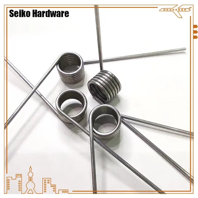 5Pcs Wire Diameter 0.3mm Stainless Steel Small Torsion Spring Torsion Hairpin Spring 60/90/120/180 Degree V-shaped Customizable