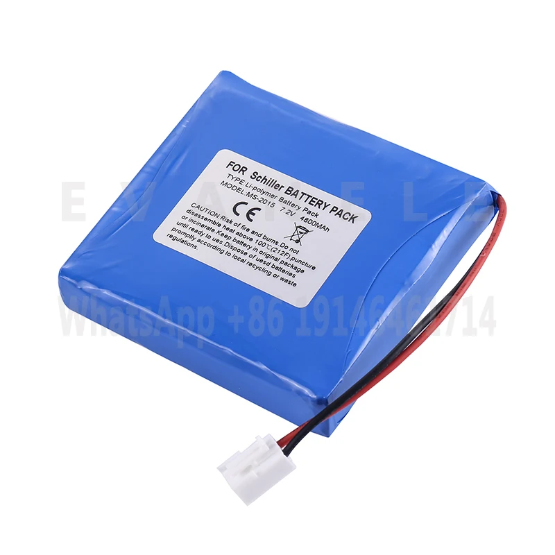 AT102+ capacity 4800mAh 7.4v Li- Polymer  battery, suitable for schiller MS-2010,MS-2015,MS-2018, MS-2010, electrocardiographs