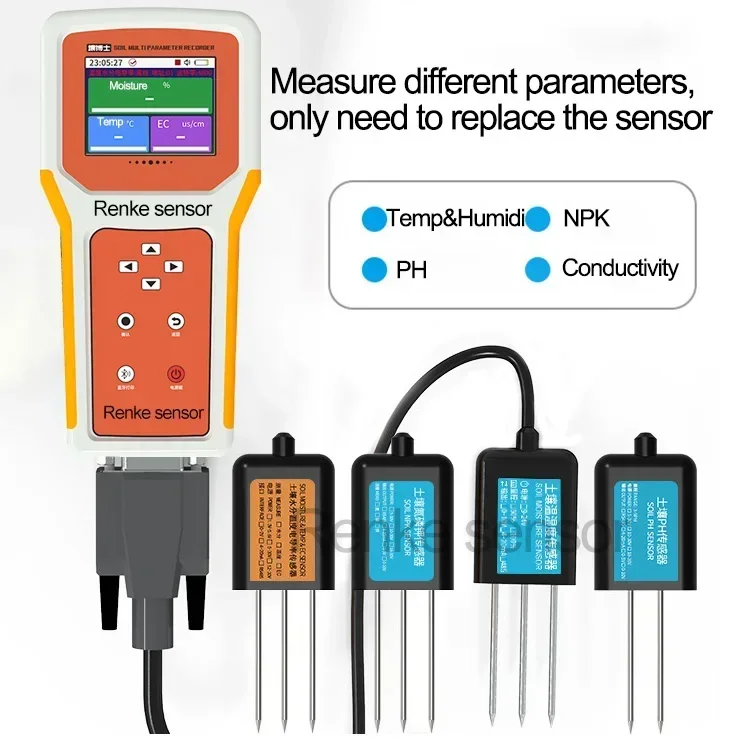 Highly Sensitive Digital Soil Nutrient Meter Portable Moisture Ec Ph Npk Soil Tester For Farming
