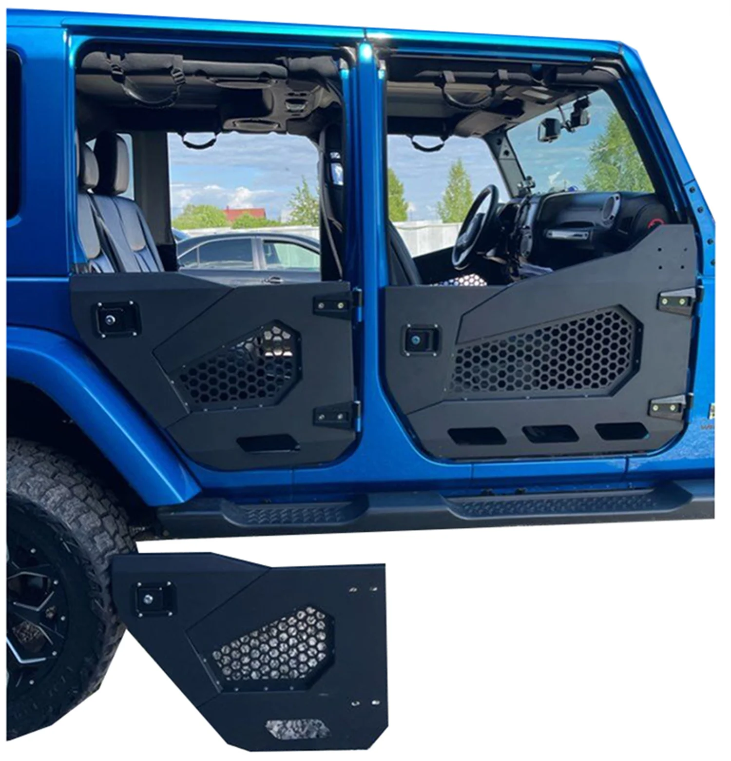 SXMA J364 Car 4X4 Off-Road Accessories Half Door With Side Mirror For JK 2 Doors For Jeep Wrangler 07+