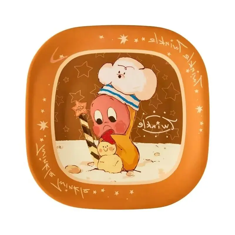 

POPMART Серия Twinkle Twinkle Moon Gelato: Аниме-фигурки, милые куклы, набор посуды, квадратная тарелка, подарок (слепая коробка)
