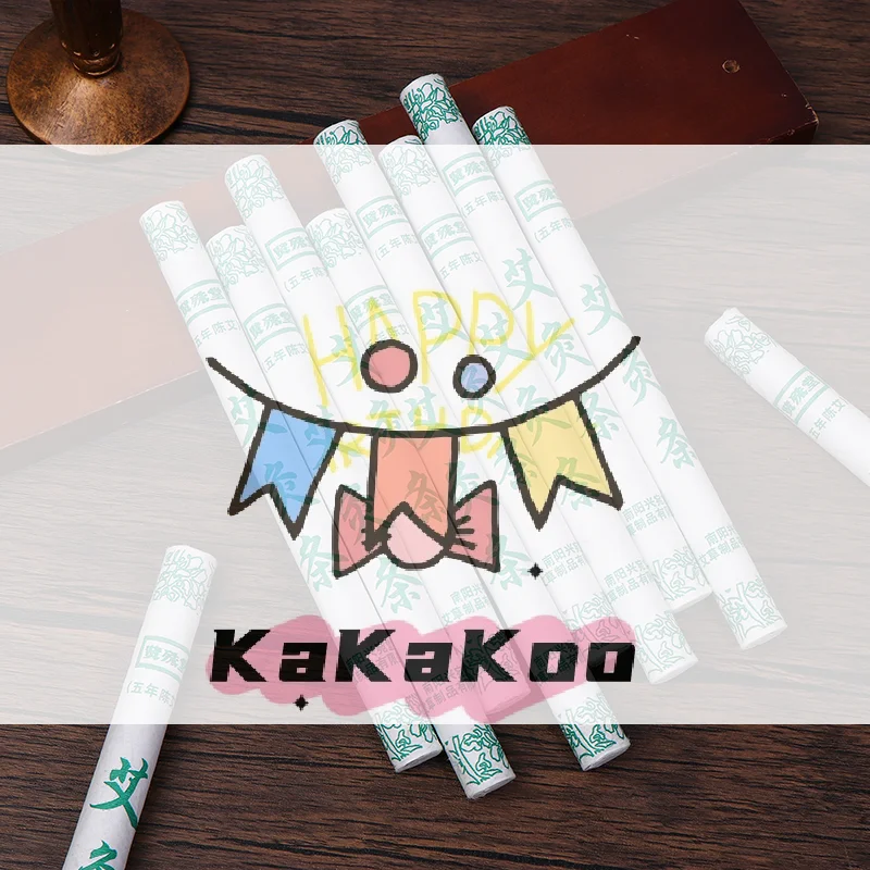 

10Pcs/Box Moxa Rolls Pure Wormwood Traditional Moxa Therapy Chinese Hierbas Medicinale Moxibustion Stick Meridian Warm Massage