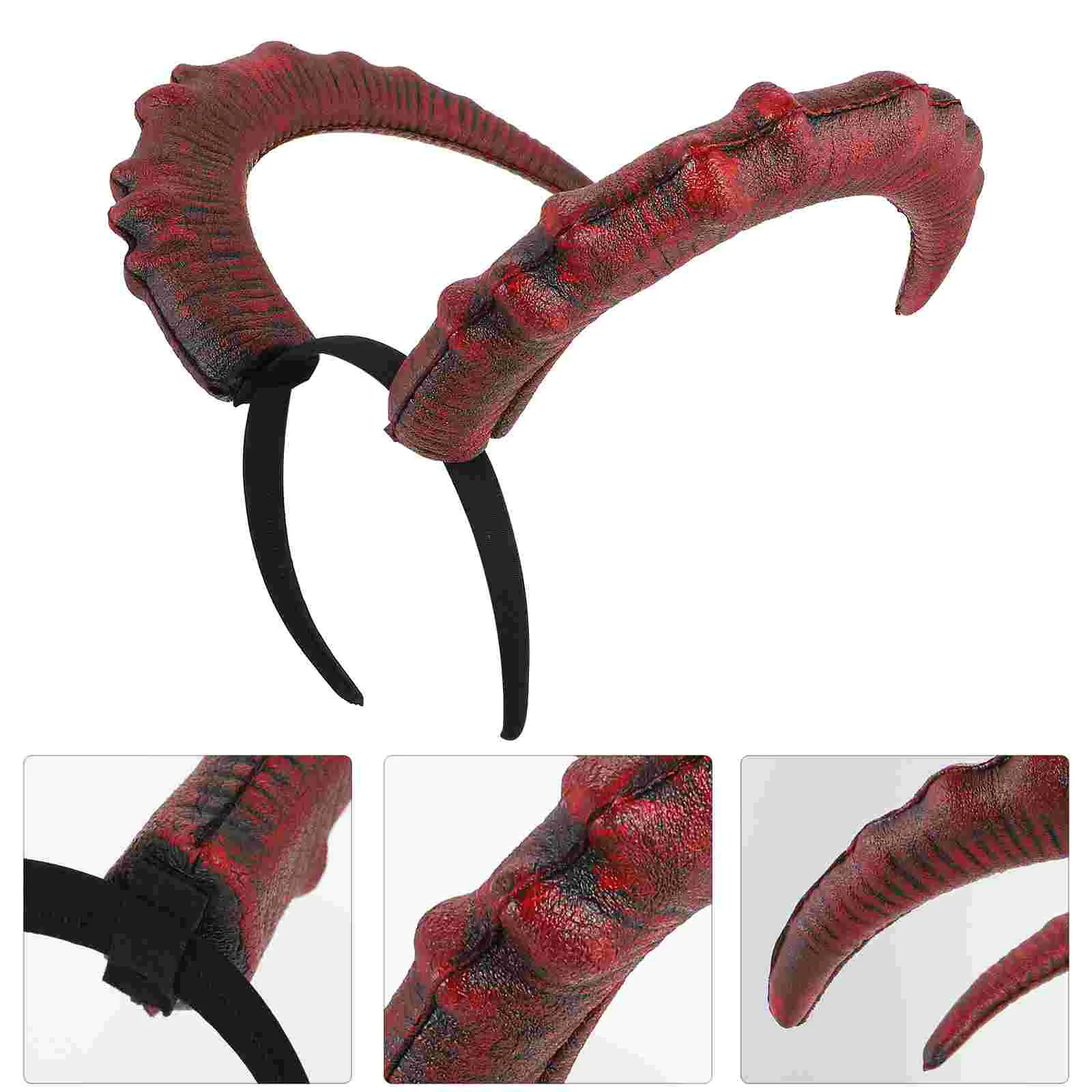 

Devil's Horn Headband Headdress Prop Hair Hoop Hairbands Halloween Costumes Trumpet Unique Pu Party Headbands