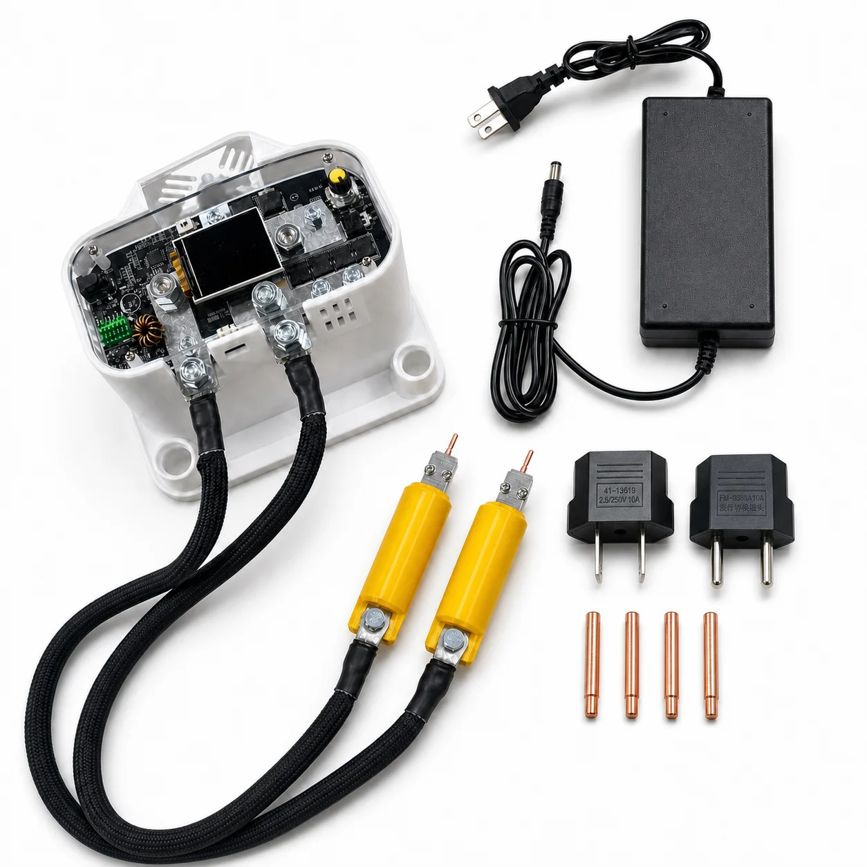 AxonZelo 4000A Dual Super Capacitor Battery Spot Welder 6V for 18650 21700 32140 Nickel Copper Battery Pack DIY