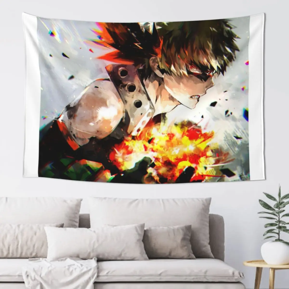 The Burning Rage Of Bakugo Katsuki Tapestry Room Decoration Korean Style Wall Art Tapestry