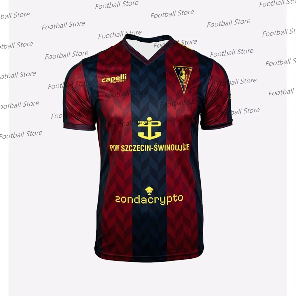 

2025 Polish Football Men Football Jersey Poland Quick Drying Pogoń Szczecin Men Boy Special Edition Soccer Adult_KID Jersey Kit