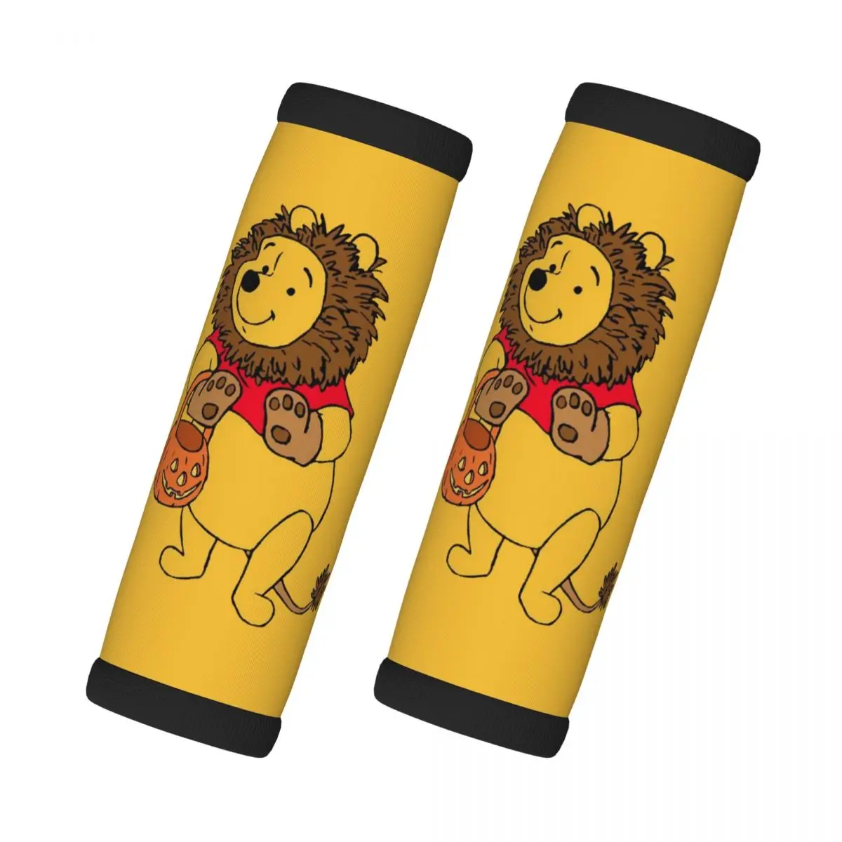 

Custom Lion Winnie The Pooh 2 Pcs Luggage Handle Wrap Soft Grip Handle Cover Comfortable Neoprene Suitcase Identifier Travel