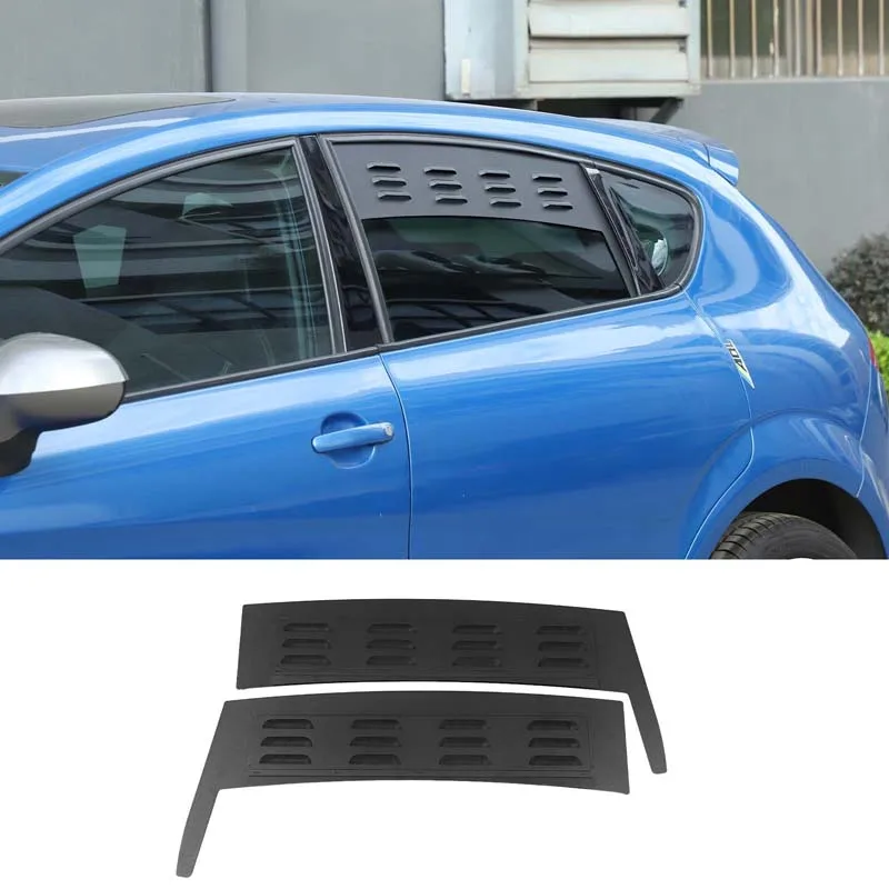 Aluminum Alloy Black For SEAT Leon MK2 2008-2012 Car Rear Side Window Ventilation Panel Decoration Accessories