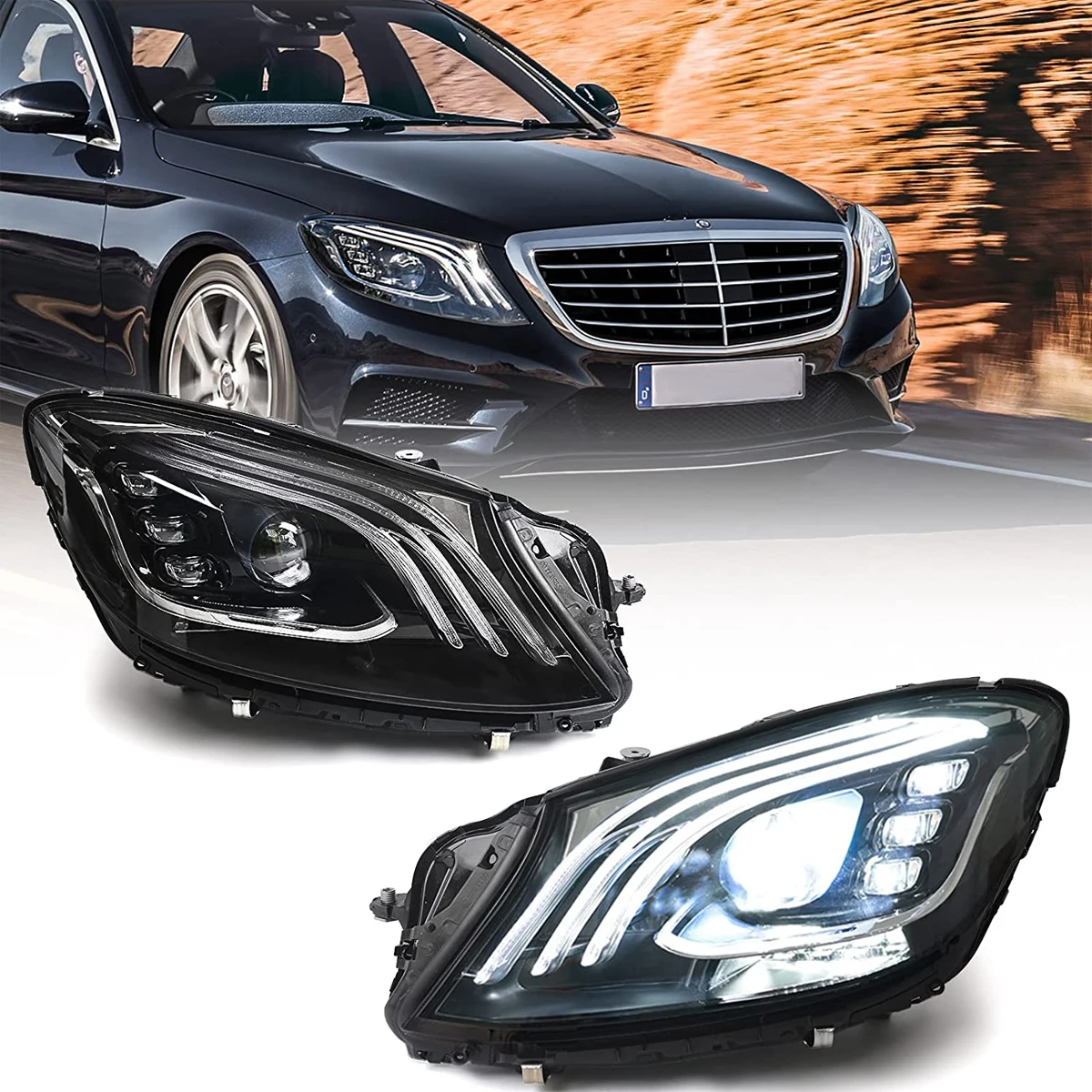 

Car Lights LED Headlights Assembly For Benz W213 2016-2020 Mercedes E Class E200 E260 E300 E350 Upgrade S Class Head Lamps