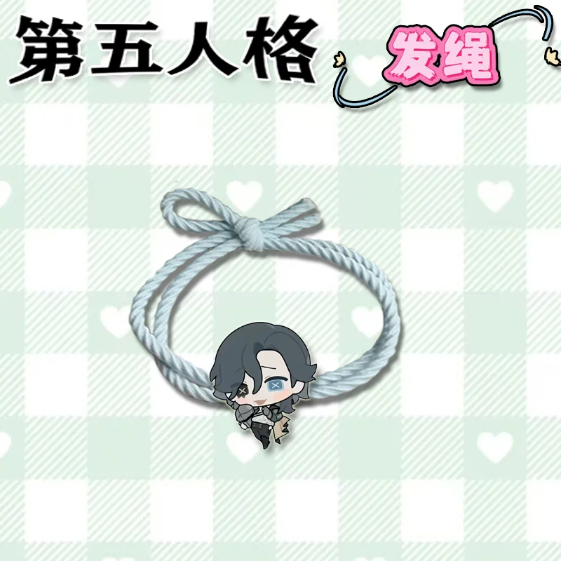 12 шт. Identity V аниме Luca Balsa Эмма Вудс веревка для волос Kawaii Высокая эластичность повязка на голову с героями мультфильмов для девочек и женщин аксессуары для волос подарки