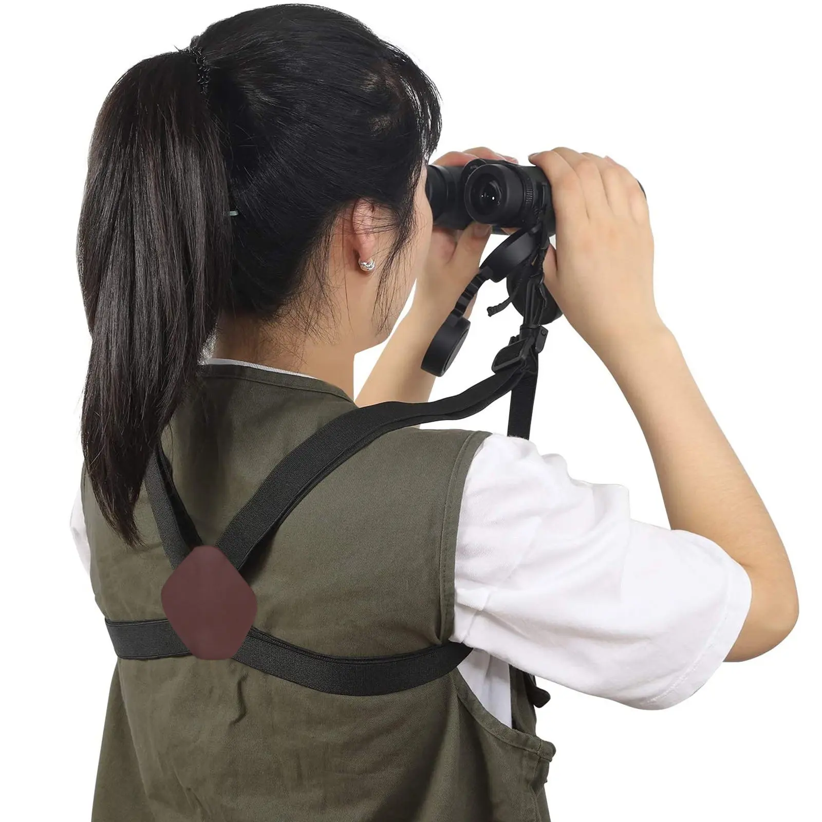 Outdoor Binocular Strap Adjustable Harness with Quick Release Clip for Camera Telescope Hunting Fishing Nature Exploration Hands