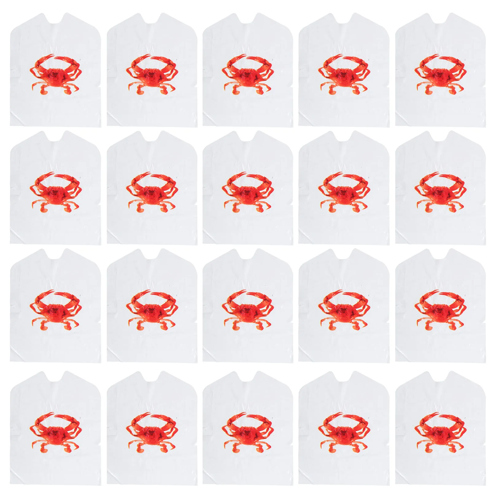 

100 Pcs Crab Apron Disposable Plastic Cooking Party Supplies Adult Women Oil Resistant Seafood Boil Waterproof Bibs Lobster