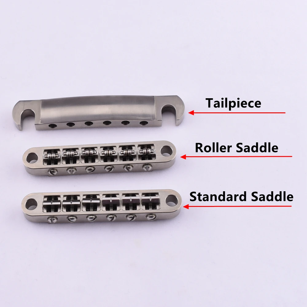 1 Set Titanium Alloy Tune-O-Matic Roller Saddle Bridge For LP SG - Made in Japa