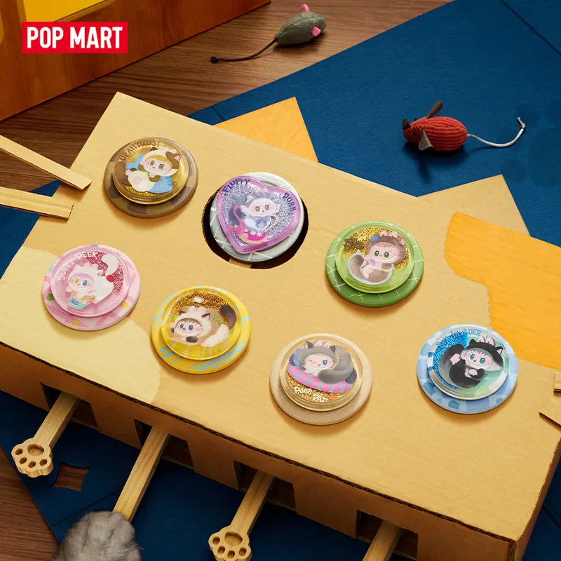 POP MART LABUBU THE MONSTERS CAT MODE ON Series Magnetic Phone Holder Mystery Box Genuine Blind Box Guess Toys Bag Ornament - view 2