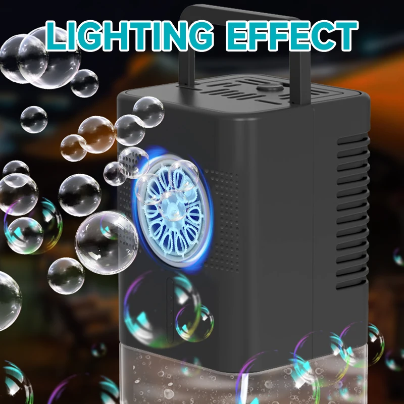 Automatic Portable Bubbles Machines Safe Sturdy 400ML 1 Click Control Illumination Hand-Held Electric Bubbles Toys