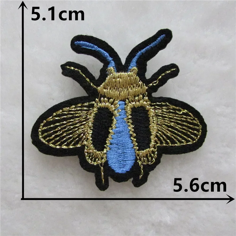 Hot sale Mix Style Bee ,Honey Stripes Patches Embroidery Iron On Patch Decoration Accessories insect thermo-stickers for clothes