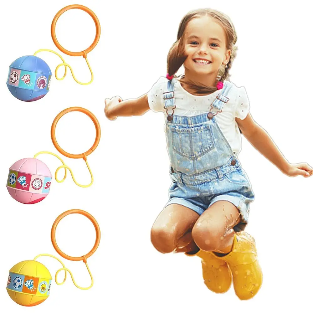 New Bouncy Ball Glowing Bouncing Ball Fitness Toy Portable Glowing Jumping Ball for Kids ABS Training Ankle Skipping Toy