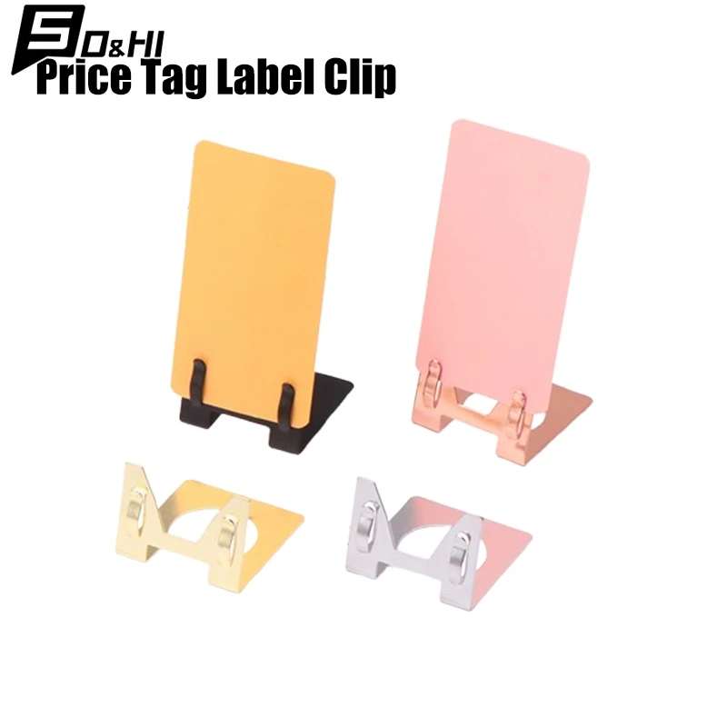 1Pcs Metal Price Tag Label Clip Table Top Number Snap Food Name Card Sign Holder For Retailing Store Supermarket