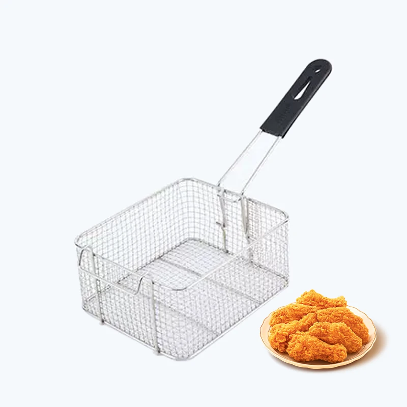 Stainless Steel Frying Basket Colander Large Oil Filter Multi-Purpose Kitchen Storage Basket