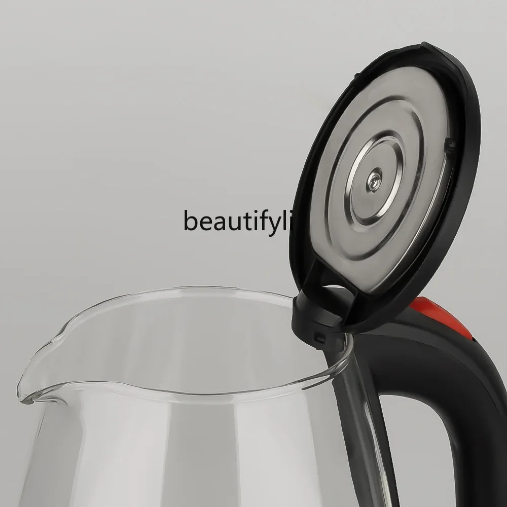 Asmt42 Hervidor eléctrico doméstico, hervidor antiseco con apagado automático, hervidor doméstico visual de vidrio de 2L