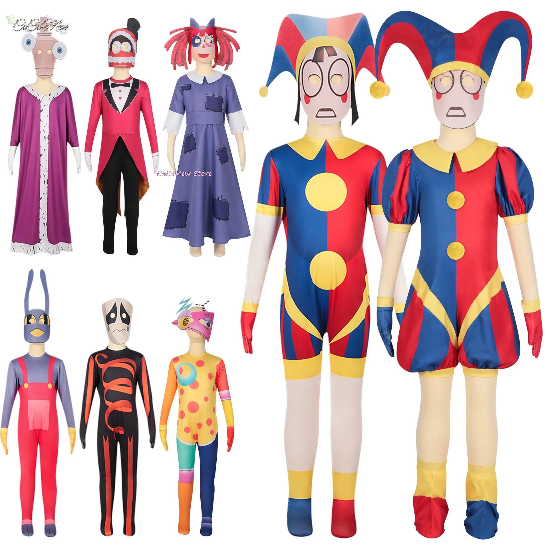 The Amazing Digital Circus Women's Costume Jax Ponmi Cosplay Anime Custumes Clothes Cosplays Woman Men's Kid Costumes Figures