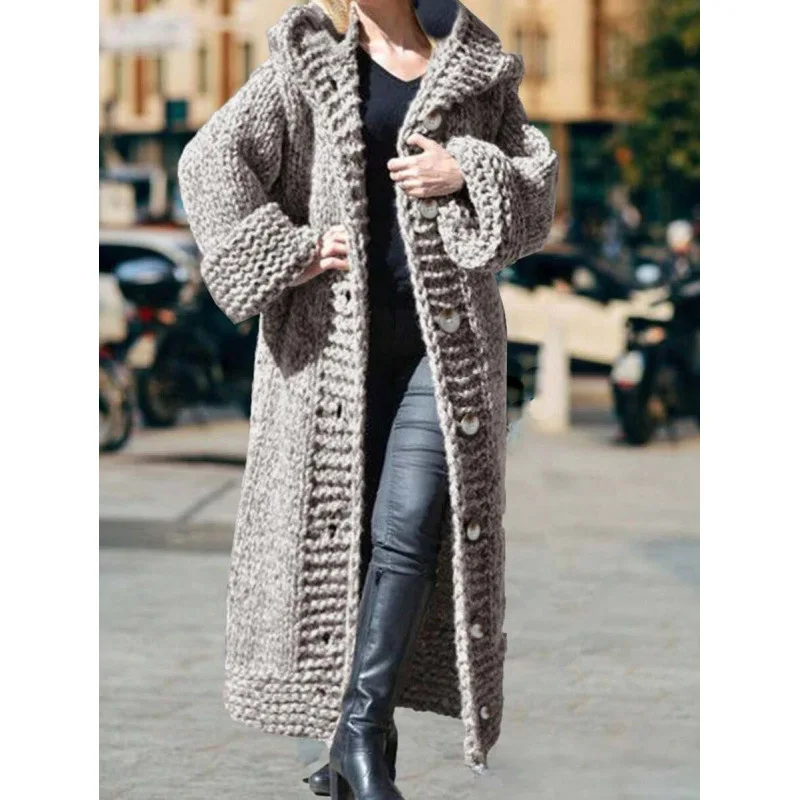 

Hooded Knitted Cardigan Women's Ultra-Thin Spring Fashion Sweater Online And Offline Available Other Material 100%