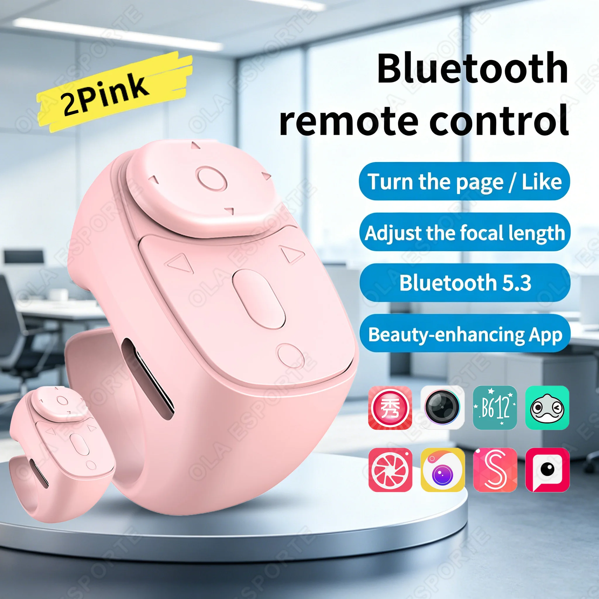 New Remote Control Bluetooth Page Turning Ring, Multifunction Accessory