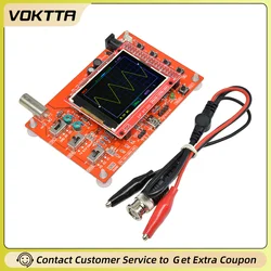 2.4 Inch DSO138 Fully Assembled Digital Oscilloscope TFT LCD Display Probe Acrylic Case Oscilloscope DIY Kit with Test Clip