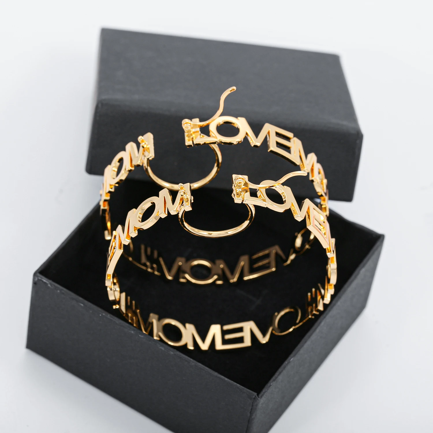 Custom Earrings With Name Personalized Earrings For Women Hoop Name Earrings Gold Stainless Steel Jewelry Custom Christmas Gift
