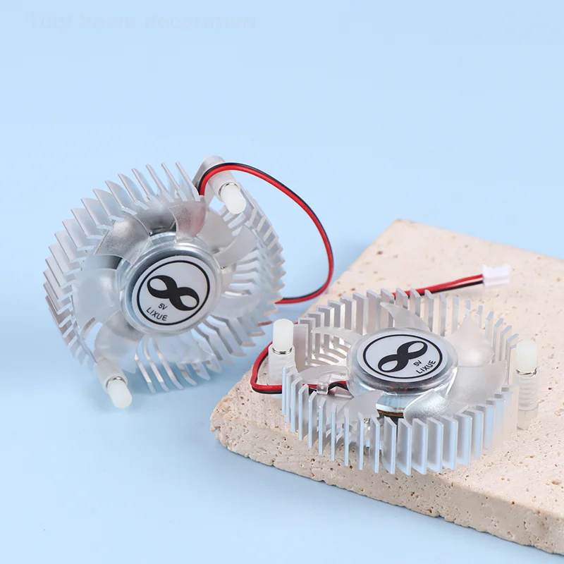 تيار مستمر 5 فولت مبادل حراري من الألومنيوم مع مروحة وحدة المعالجة المركزية الرسومات المبرد 55 مللي متر مروحة التبريد DIY بها بنفسك الكمبيوتر المحمول حالة الكمبيوتر XH2.0 واجهة المشجعين