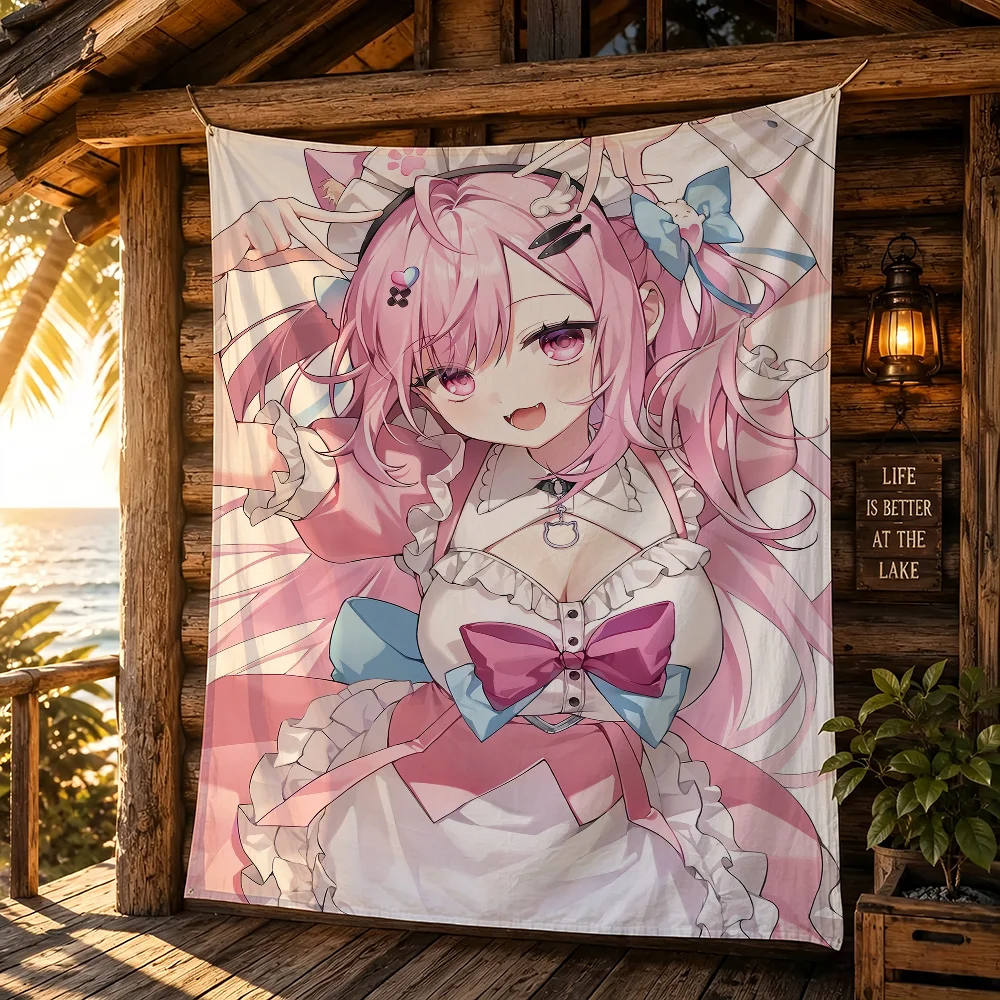 VTuber Yuuki Sakuna flag Campsite Atmosphere Hanging Banner Outdoor Garage Party Decor Advertising