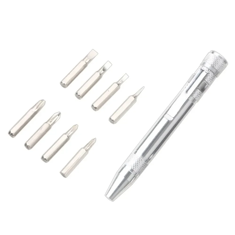 8 In 1 Pocket Precision Mini Screwdriver Pen Mobile Phone Repair Hand Tool Kit Portable Screwdriver Set Bit Magnetic Screwdriver