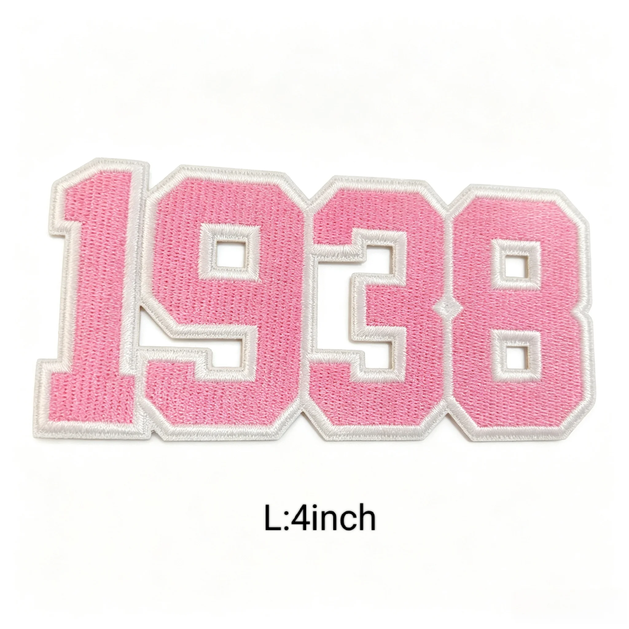 4 Inch Jack and Jill Of America Embroidery Chenille Patch Pink Blue Iron On Patches 1938 Number Applique For Hoodie Jacket Hats view 2