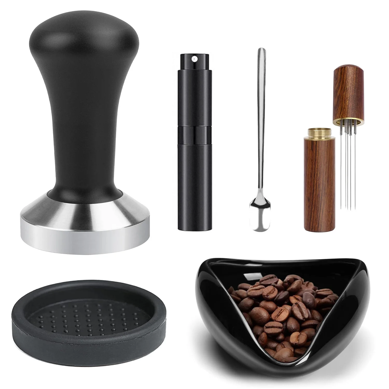 

Coffee distributor set, tamper accessories, espresso machine tamper, leveling tool, espresso tamper