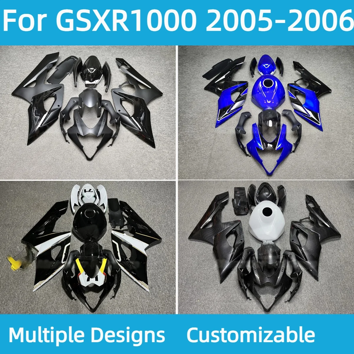 GSXR 1000 2005 2006 Full Fairing Kit for GSXR1000 05 06 Injection Bodywork New ABS Motorcycle Fairings Fit