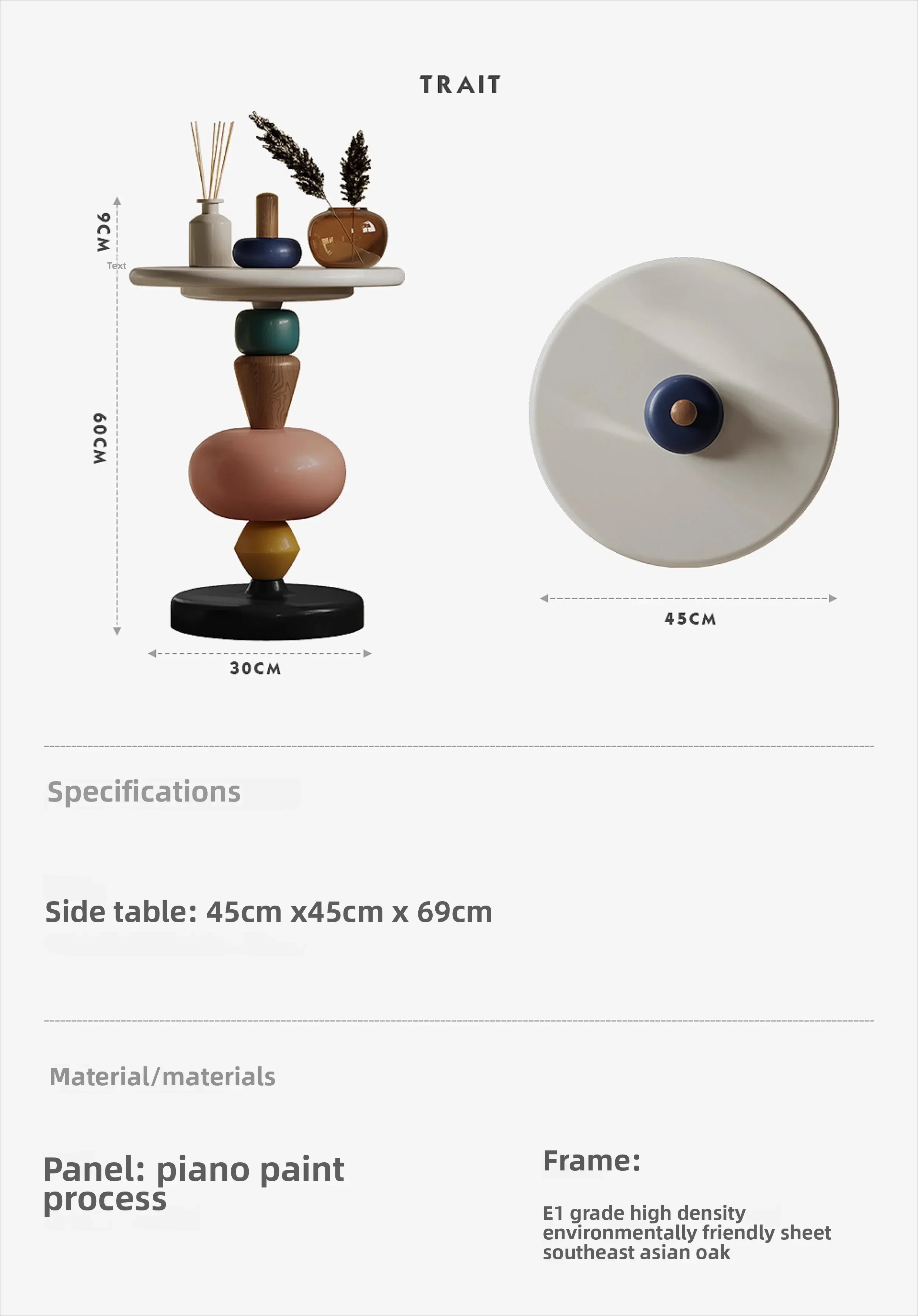 Sofá mesa auxiliar pequeña simple moderno creativo balcón pequeña mesa de centro mini