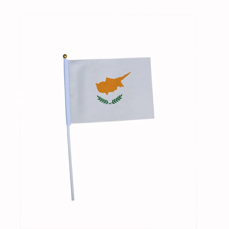 14*21 CM Cyprus Flag For Celebration Hand Waving Banner 100PCS/LOT