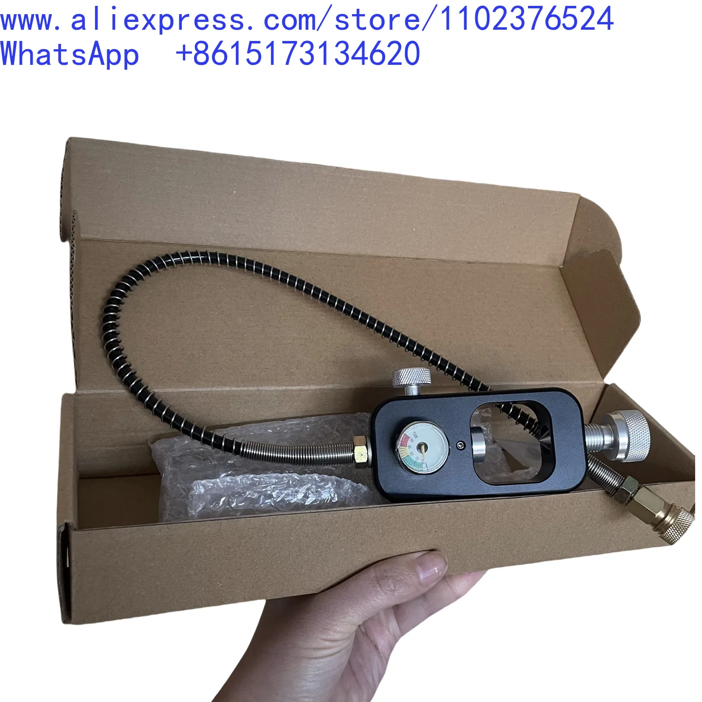 30Mpa inflatable valve diving gas cylinder large bottle to small bottle flower basket head 8MM fast charging adapter