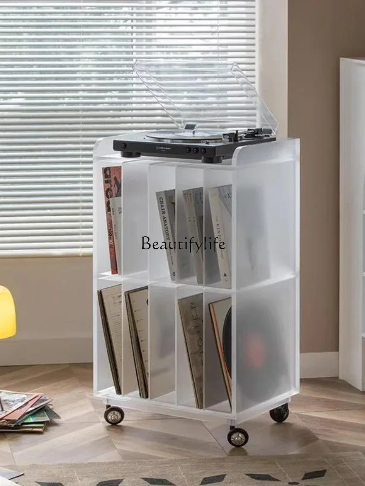 

*Mobile sofa red corner small edge acrylic bookshelf creative coffee table