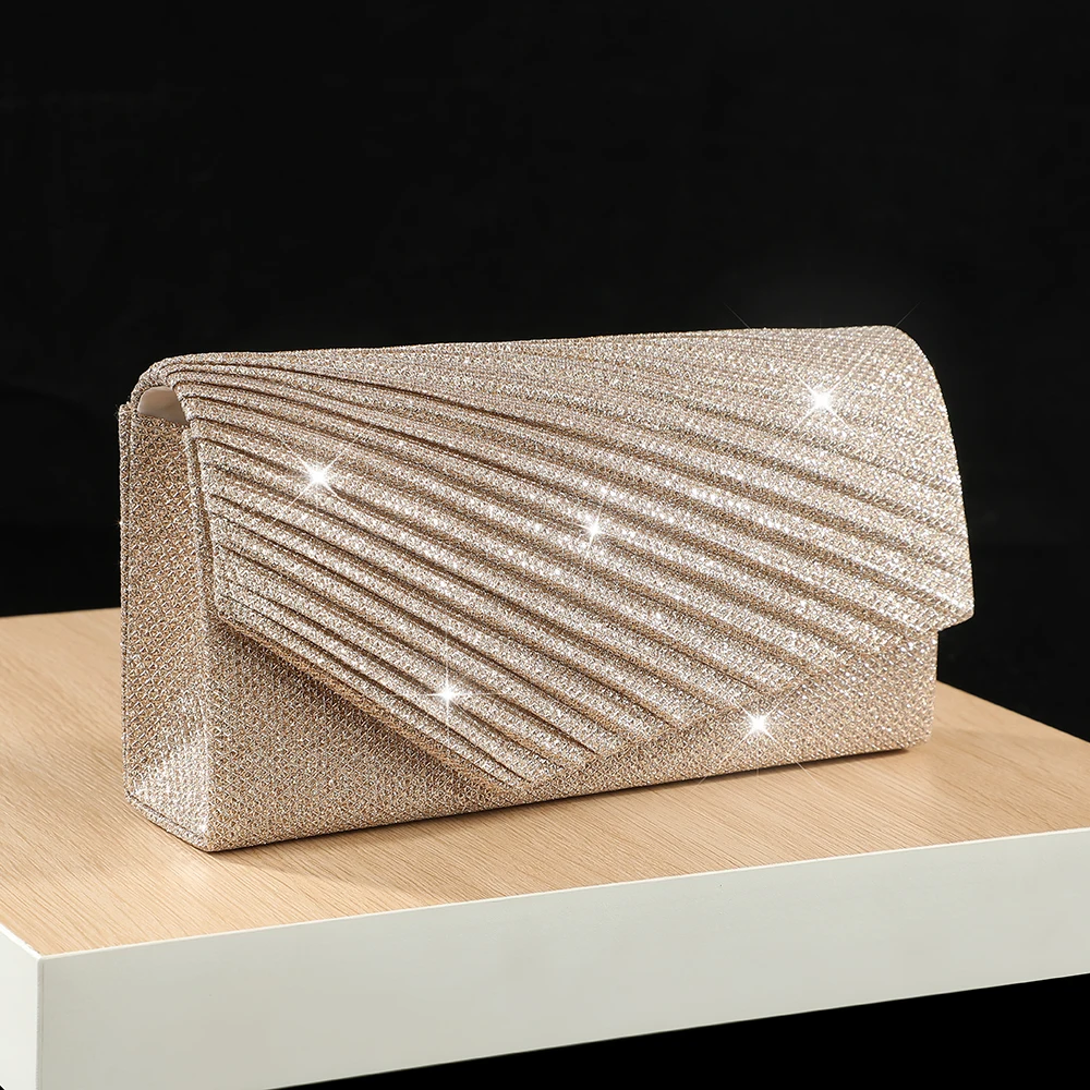 Luxury Glitter Evening Clutch Bag for Women Envelope Bridal Party Purse Valentine Wedding Dinner Handbag Ladies image 2