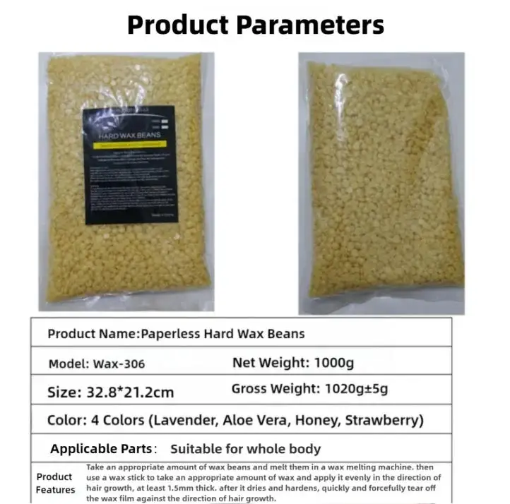 Hard Wax Beans for Hair Removal Suitable for Wax Heaters Full-Body Hair Removal No Paper Needed view 3