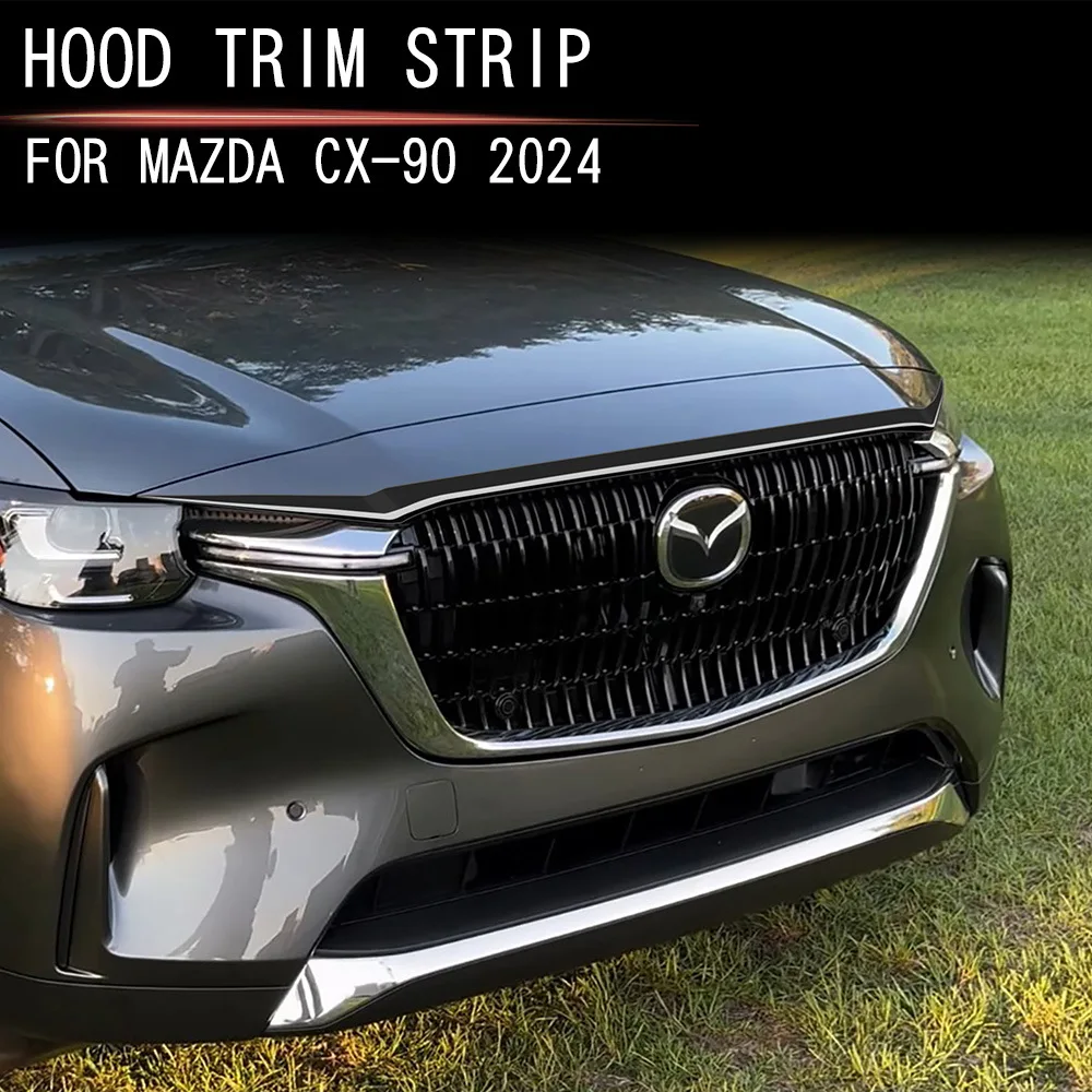 

Для Mazda CX-60 CX60 CX 60 2022 2023 2024 ABS углеродное волокно, передняя сетка на капоте, решетка, молдинг для губ, накладка, гарнир, стиль
