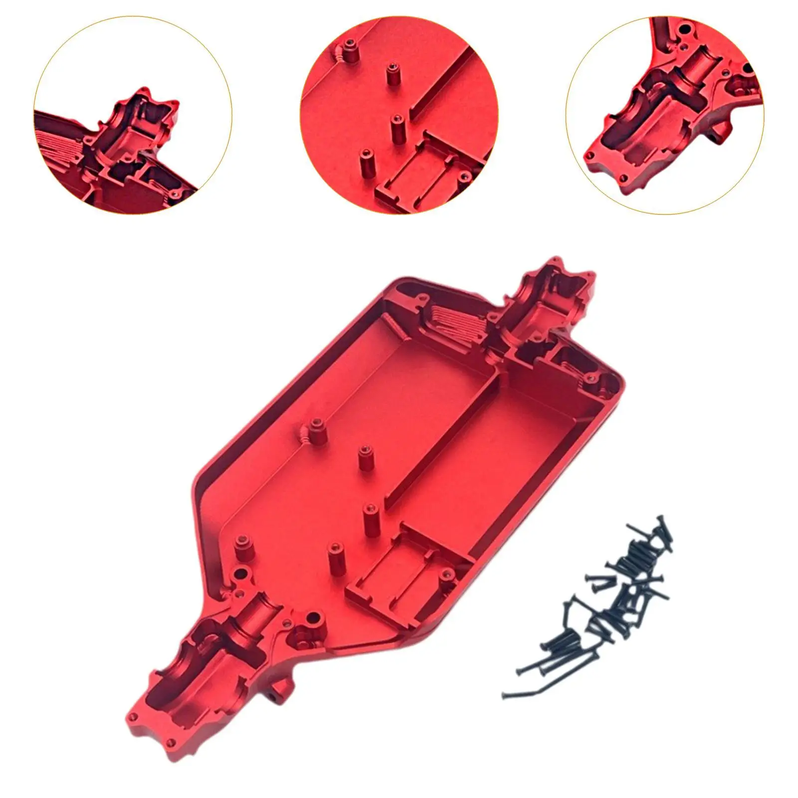 1/16 RC Auto Chassis CNC Metalen Chassis Body Frame Board DIY Toebehoren Onderdelen Vervanging voor 16101 16102 16106 16201 Auto Model